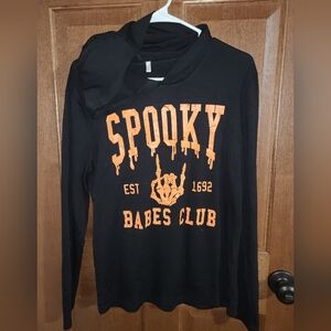 Spooky Babes Club Black and Orange womans Hoodie